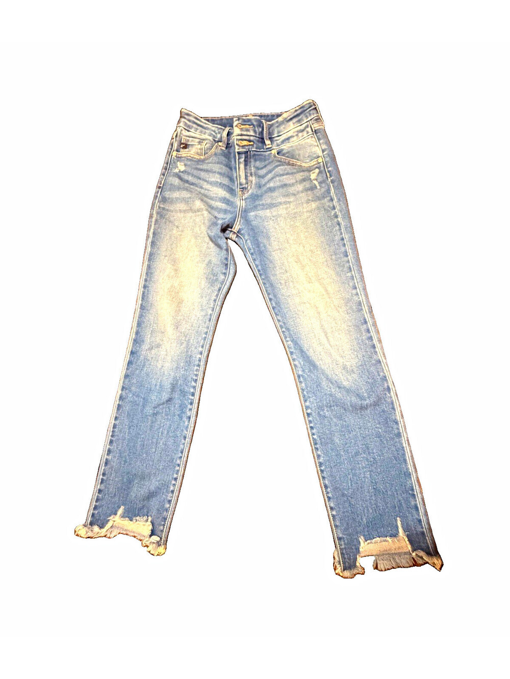 KanCan Women's Light Wash Blue Distressed Skinny Denim Jeans Size 26